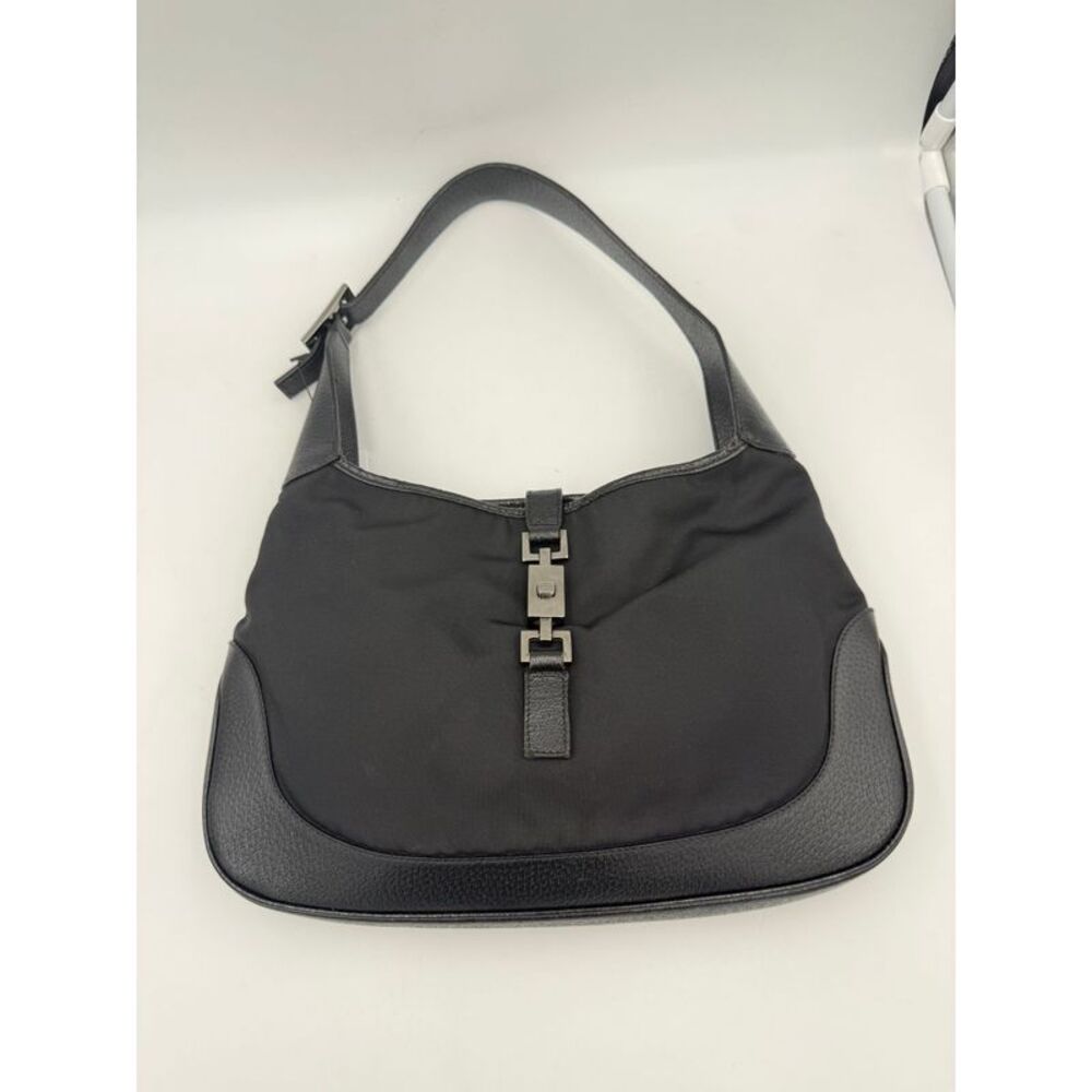 Gucci GUCCI JACKIE Leather and Canvas  Handbag